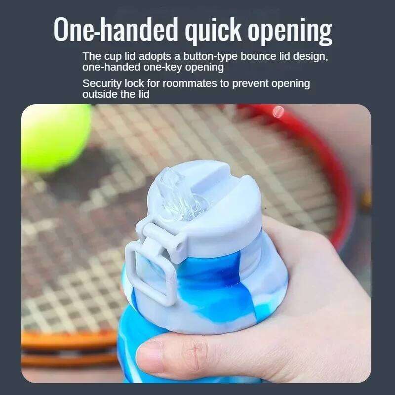 Durable Hand Camouflage water bottle Portable silicone foldable cup 500ml hand grenade sports kettle Z260313