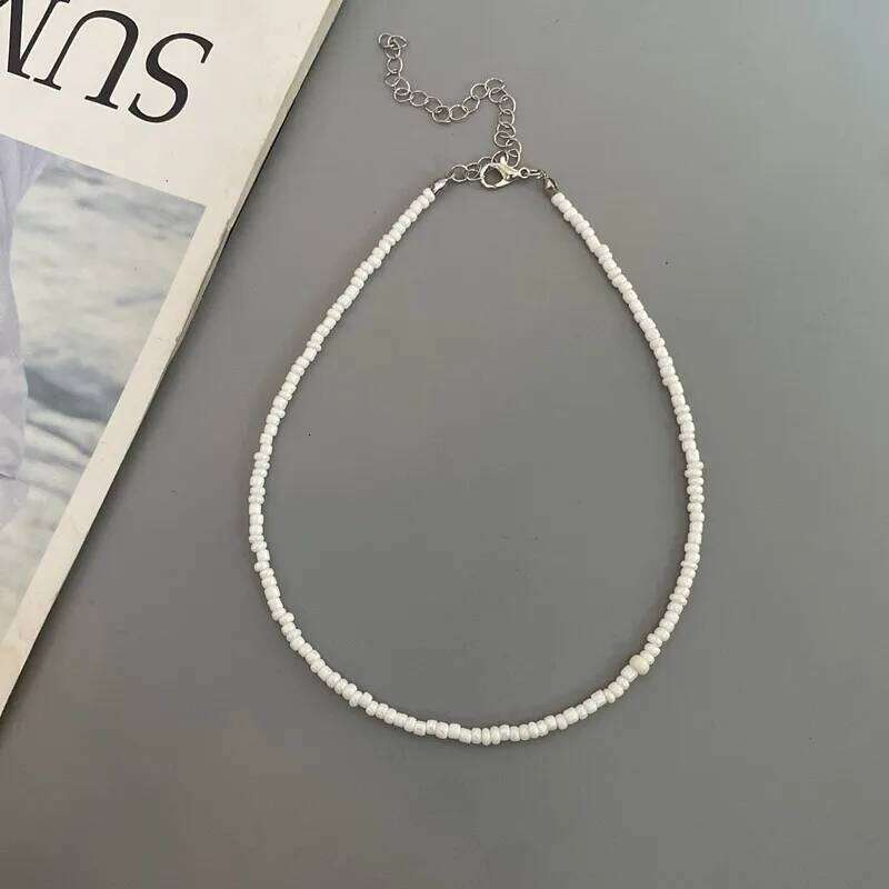 New Seed Beads Bohemia Choker Chain Fashion Charm Colorful Handmade Colar Collar Necklace Jewelry Femme H260312