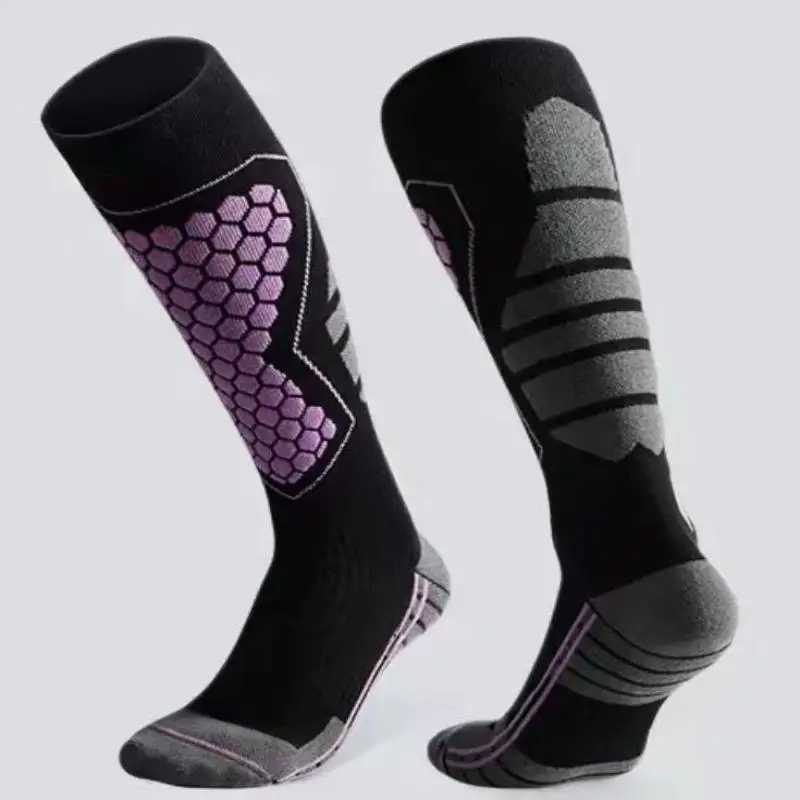 Thermal Winter Cotton Men Women Ski Socks High Elastic Sports Socks Snowboarding Cycling Adult Skiing Thicker Leg Warm D260313