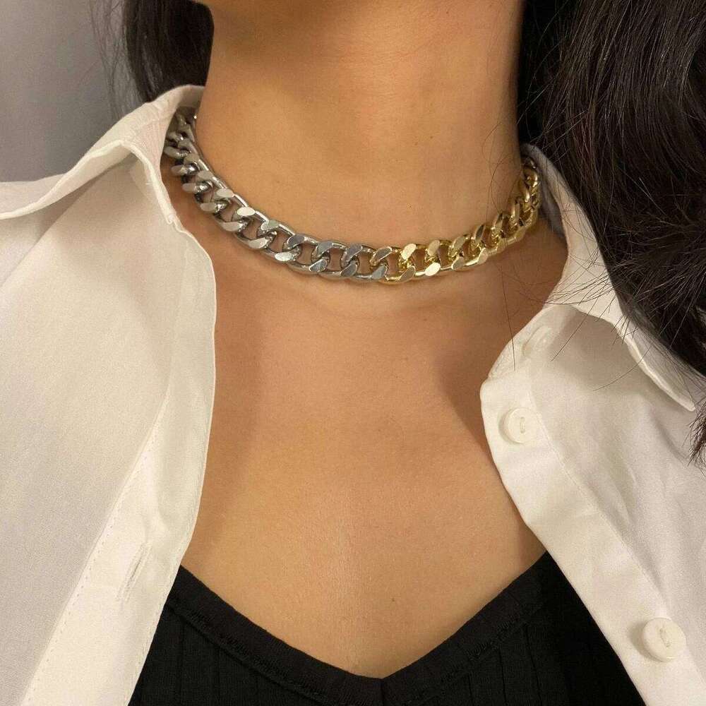 Punk Minimalist Stainless Steel Chain Thick Necklace Men's 2022 Vintage Necklaces Women's Banquet Party Fashion Jewelry Gift H260312
