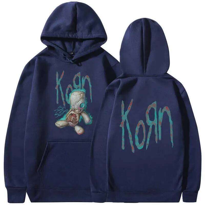 Autumn/Winter Korn Issues Rock Band Music Albums Men's Retro Metal Gothic Street Hip Hop Punk Hoodies Z260315