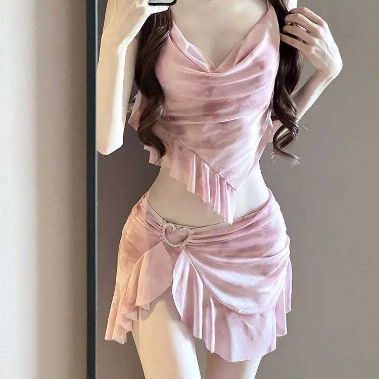 Bikini Swimsuit, Women's Three Piece Set, High-end Split, Flesh Covering, Conservative Beach Vacation, Hot Spring Swimsuit 26H0313