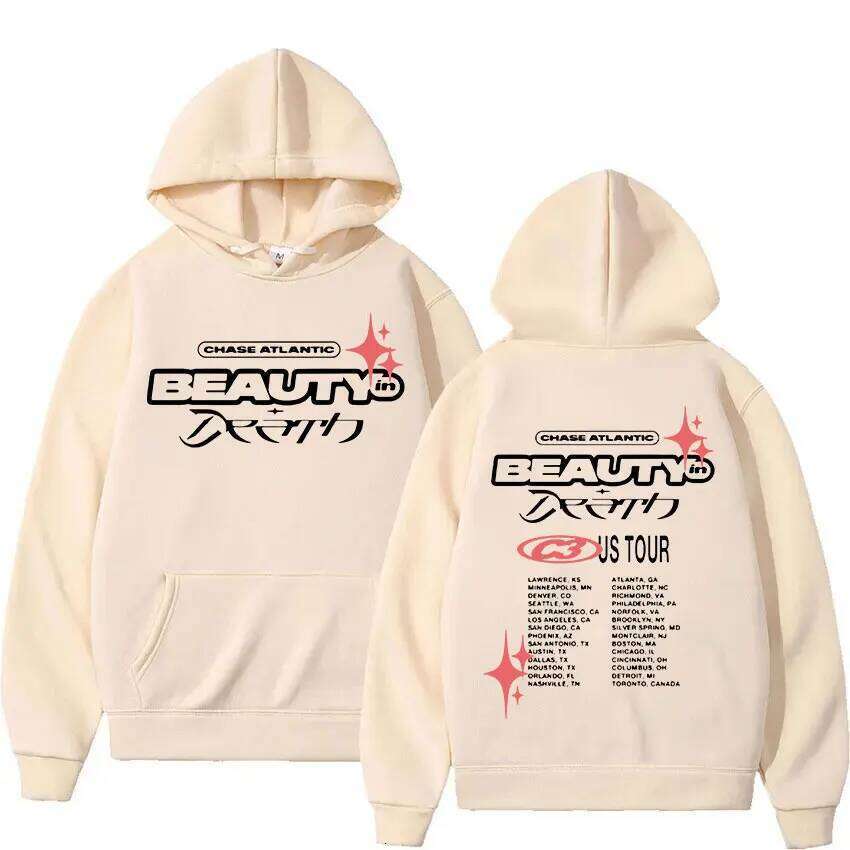 2025 New print hoodie Men Women Hip Hop gothic punk Sweatshirt Rock Band Chase Atlantic Lost in Europe UK Tour hooded Streetwear Z260314