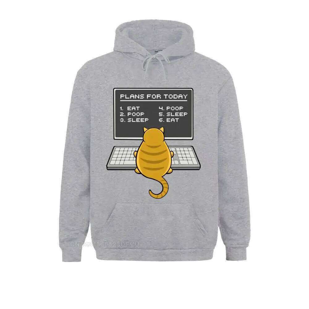 Cat Engineer Plans For Today Top It Computer Coder Programmer Normal Long Sleeve Men Anime Sweater Z260314