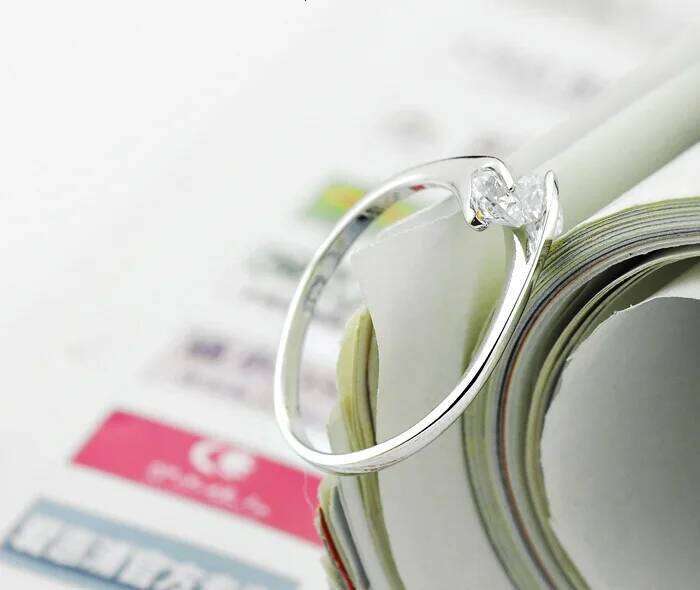 Real Rings Open Design 925 Sterling Silver Aaa Zirconia Adjustable Ring Party Jewelry For Women Sr60 H260312