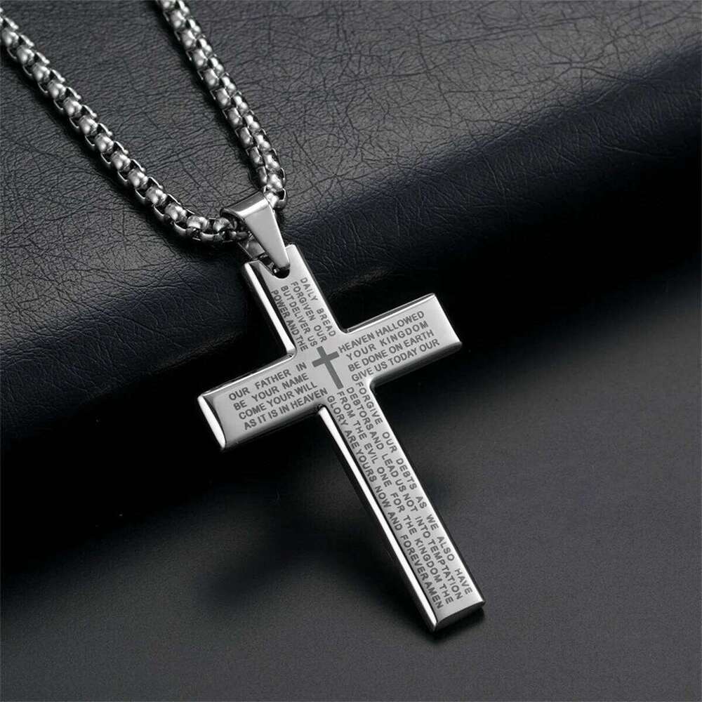 Cross Chain Pendant Necklace Fashion Men Women Metal Geometry Punk Gothic Party Jewelry Vintage Gifts H260312