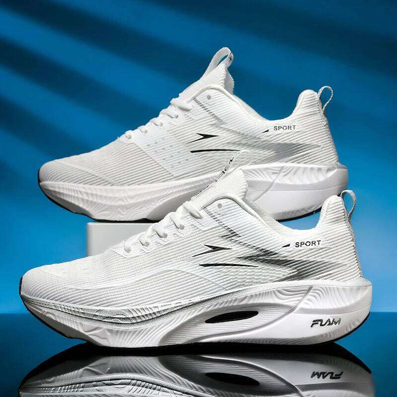 Marathon Men Sports Running Shoes Carbon Board Air Cushion Breathable Lightweight Women's Comfortable Athletic Nonskid Sneakers 26L0313