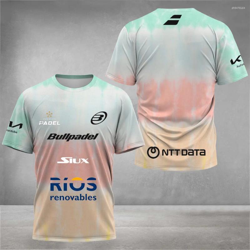 Men's T Shirts Quick Dry Breathable Padel Tennis Fans T-shirt Training Short Sleeve Clothing Summer 3D Print O-neck Top