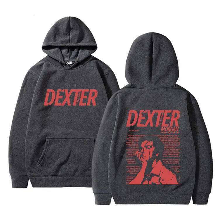 Retro TV game Dexter Morgan men's fashionable high-quality casual Harajuku hoodie Z260314