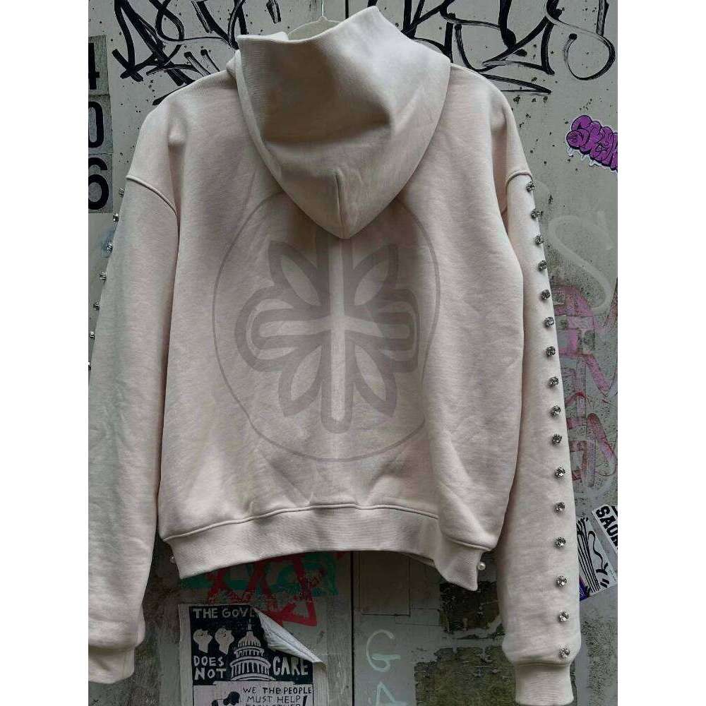 Autumn/Winter Gothic Punk Couple Retro Design Bead Print Graffiti Printed Hoodie Sweatshirt Z260314