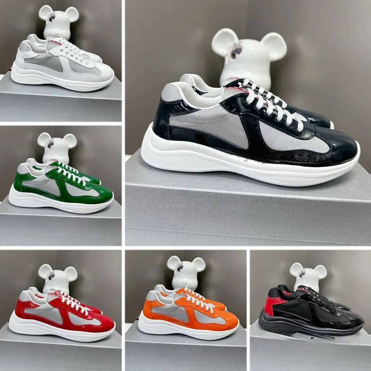 Luxury casual sneakers Famous designer's America's Cup inspired sports running shoes Fashionable classic-designed comfortable and breathable designer shoe