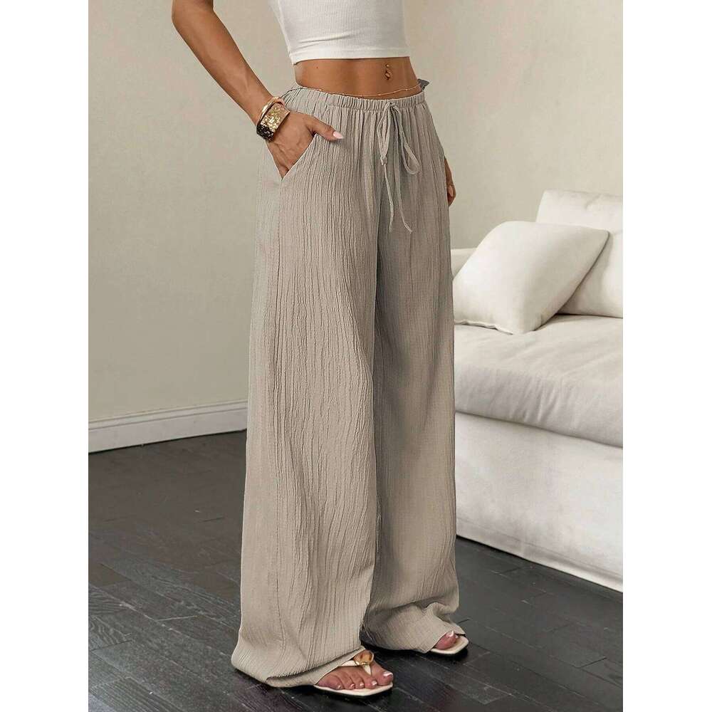 New straight leg floor length pants with European and American temperament
