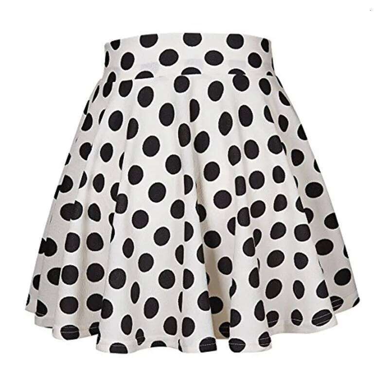 BAMBOOBOY Polka Dot Women Casual A-line Summer Korean Style Streetwear Sweet Folds Elegant Mini Skirts Z260314