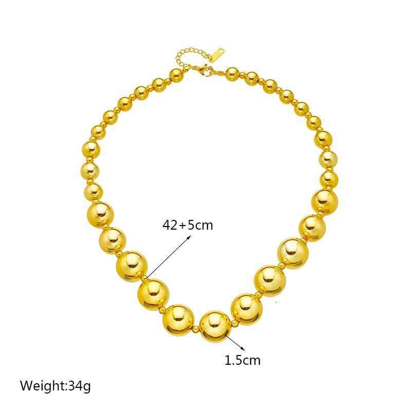 XIYANIKE 316L Stainless Steel Necklace Ball Chain Accessories for Women Trendy Design Simple New Trends Birthday Jewelry Collier H260312