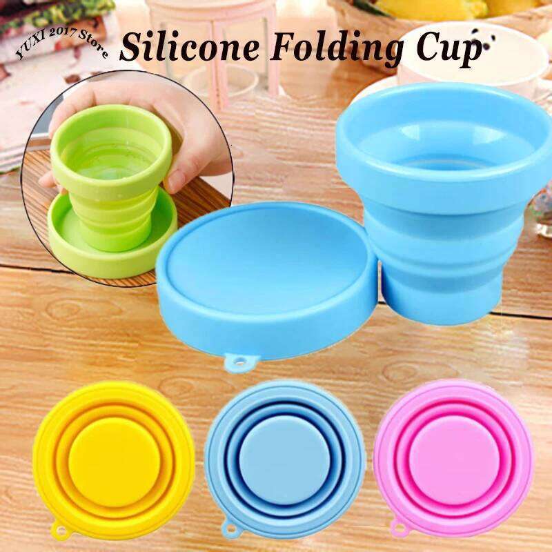 Outdoor Silicone Gargle Retractable Travel Mini Water Portable Compressed Folding Cup Z260314