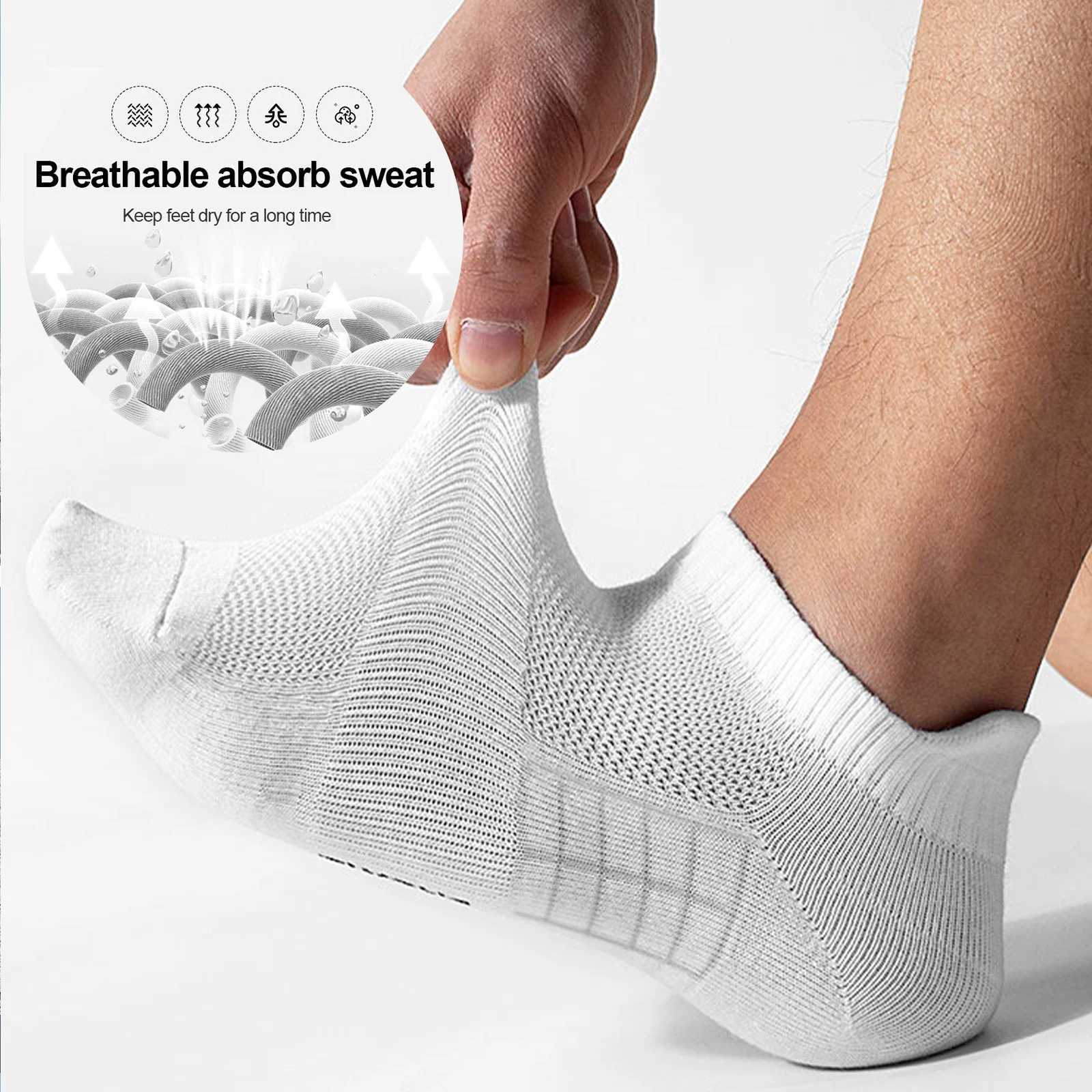 6 Pairs/Lot Men Running Socks Mesh Breathable Thin Sports Socks Men Basketball Socks Sweat Deodorant Hiking Cycling Socks D260313