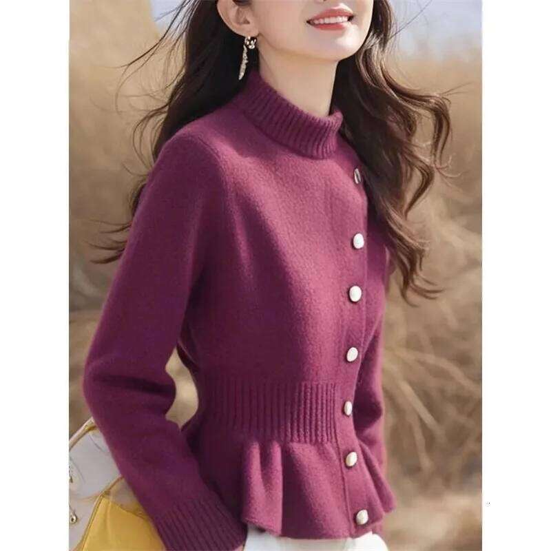 New Women Autumn Winter Elegant Slim Knitted Cashmere Jumpers Sweater Female Casual Long Sleeve Pullover Knitwear Z260313