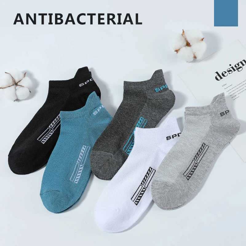 10Pairs/Lot High Quality Men Socks Ankle Breathable Cotton Sports Socks Mesh Casual Athletic Summer Thin Cut Short Sokken Gifts D260313
