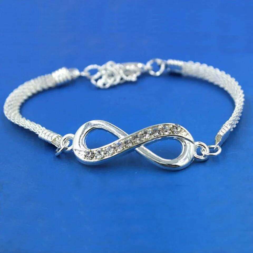 SUMENG 2025 New Fashion Elegant Women's Rhinestone Infinity Bracelet Gift for Lover Best Friend Z260313