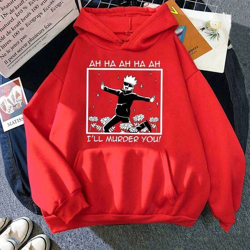 Cool Anime Satoru Gojo Graphic Hoodie for Men Women Casual Wear Trendy Print Sweatshirt Fashion Streetwear Z260314