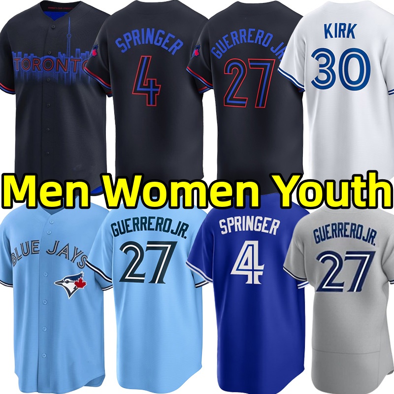 Custom blue jays jersey Baseball Jerseys Vladimir Guerrero Jr. Addison Barger George Springer Alejandro Kirk Kevin Gausman Trey Yesavage Jose Berrios Men Youth Kids