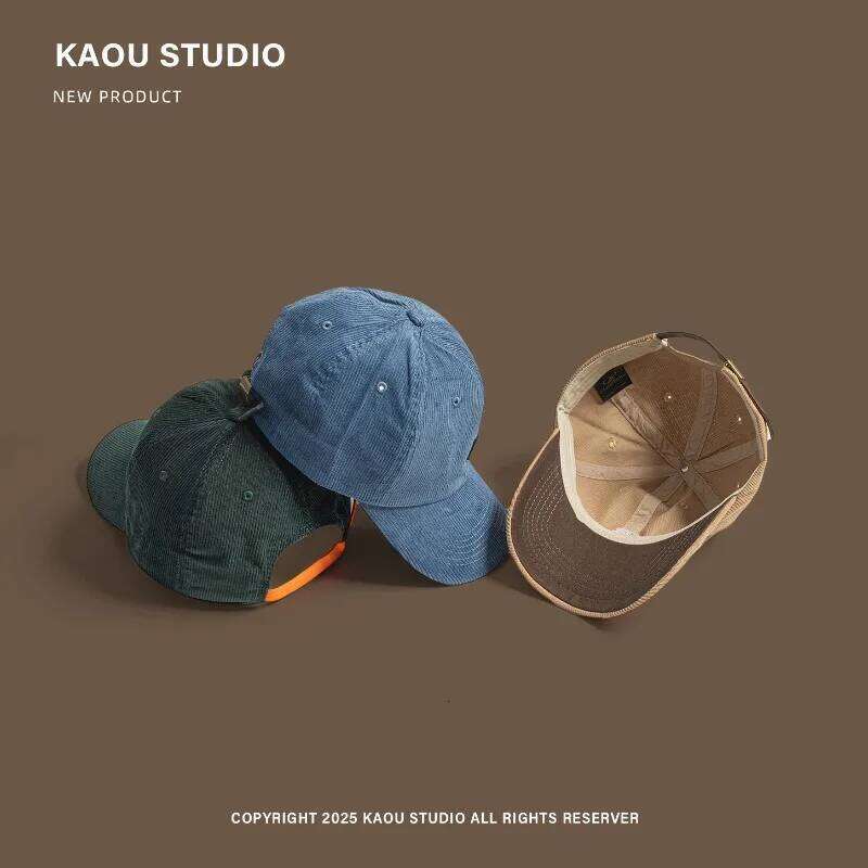 New Simple Letter Sticker Corduroy Baseball Caps for Men and Women Spring Autumn Street Trend Versatile Casual Hip-hop Hats Z260313