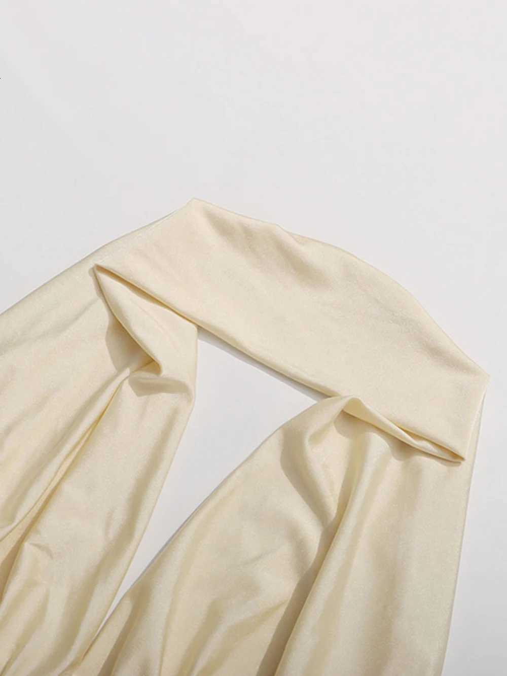 Modphy Elegant Folds Halter Dress Women Solid Off Shoulder Sleeveless Backless Slim Maxi Dresses 2025 New Party Robes LadyT260316