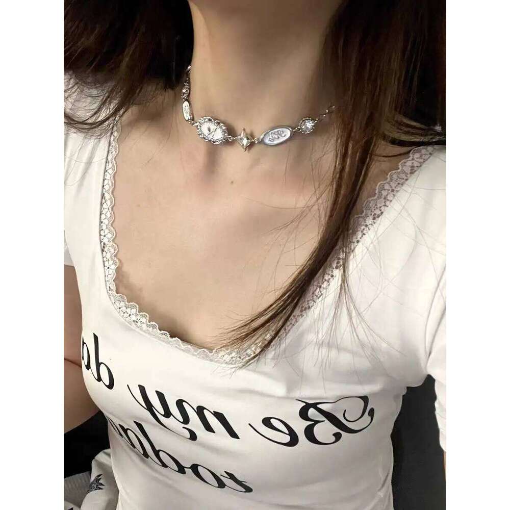 New Trendy Gothic Vintage Harajuku Butterfly Crystal Choker Pendant Chain Necklaces For Women Charm Y2K Accessories Jewelry Gift H260312