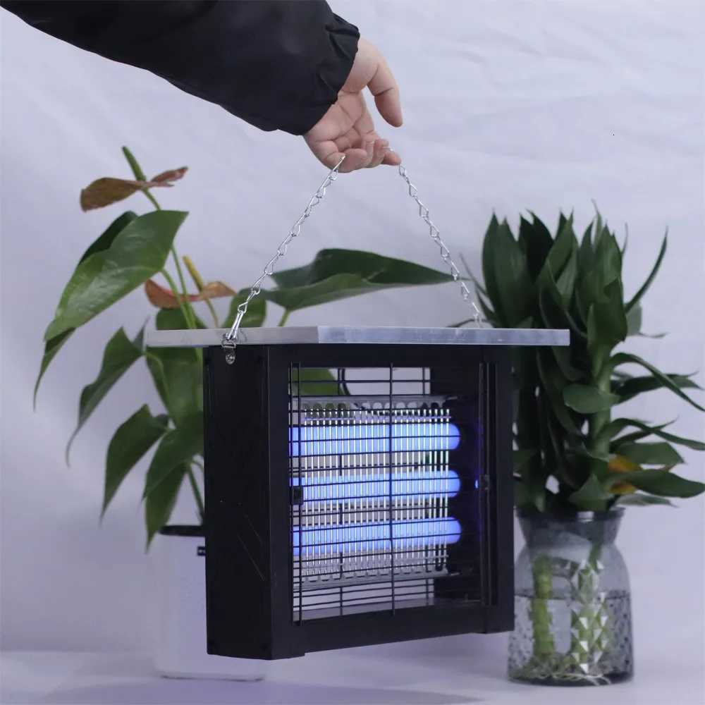 JOYINLED 20/40W Solar Mosquito Killer Lamp with Light 395nm UVCarbon Mesh Waterproof Solar for Garden Patio Bug Zapper H260313