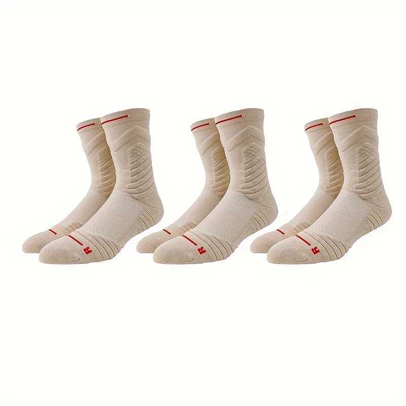 3 pairs Professional Basketball Socks Sport For Men Outdoor Cycling Climbing Running Fast-drying Breathable Mid-tube Socks D260313