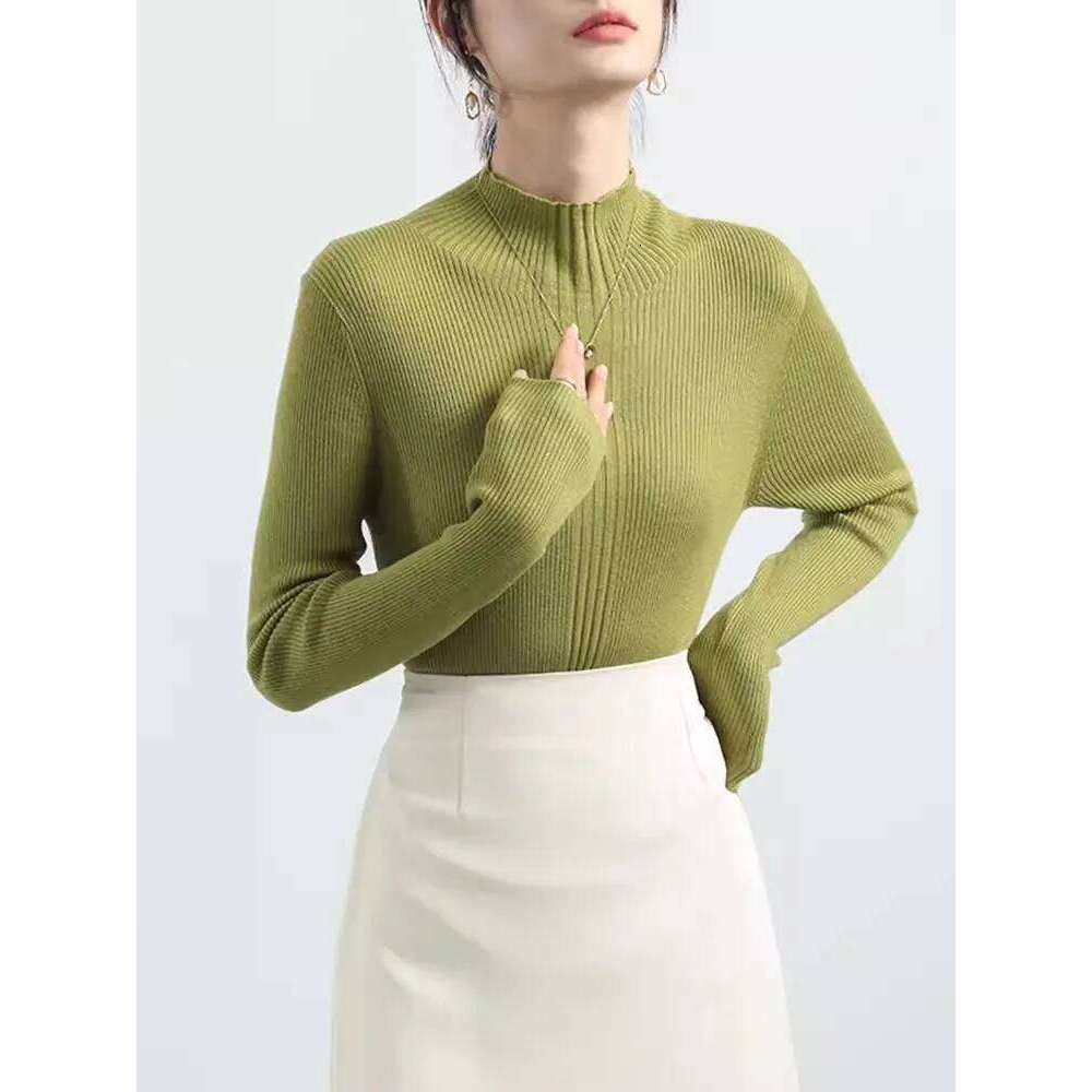 2025 Autumn Winter Turtleneck Women Sweater Vintage Basic Solid Knitted Tops Casual Slim Pullovers Korean Chic Simple Jumpers Z260314