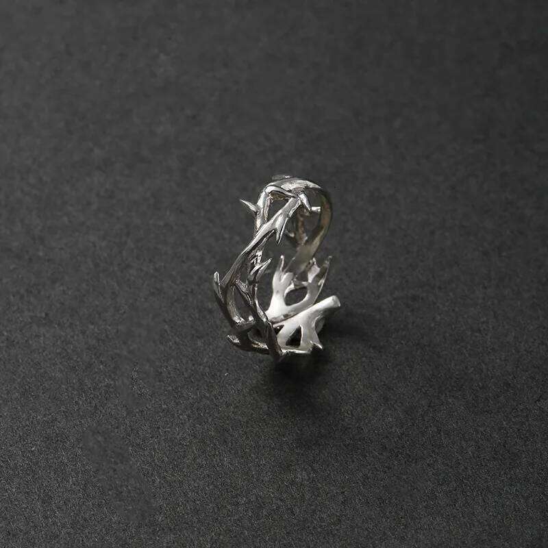 Vintage Ins Style Adherence Men's Women's Rings with Branches, Thorns, Couples' Ring Gifts, Fashion and Personality H260312