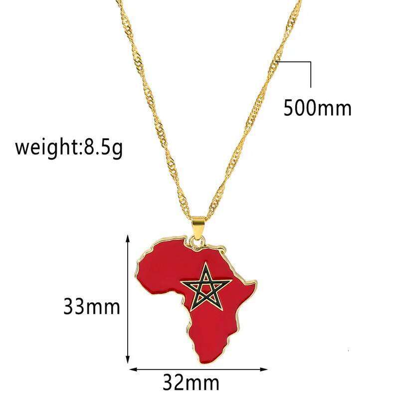 Hip Hop Creative Country Map Pendant Metal Necklace Ghana Nigeria Zambia Uganda Liberia Zimbabwe For Women Men Ethnic Jewelry H260312