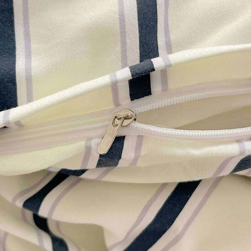 Striped Bedding Queen Korean Style Sheet King Size Duvet Cover Set with Bedsheet Soft Beddings and Bed Sets H260312 - view 7