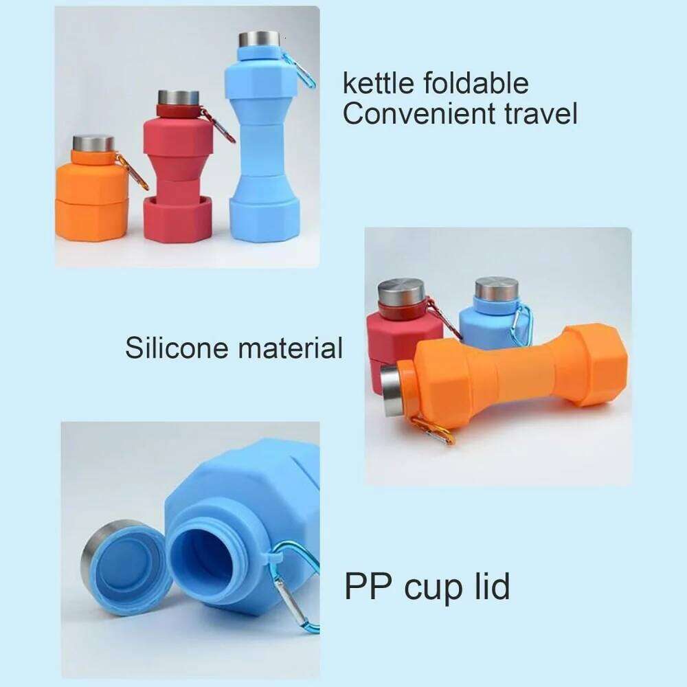 650ml Fitness Water Bottle Reusable Cup Portable Travel Accessory Foldable Sports Gear Suitable for Cycling, Running, Fit Z260313