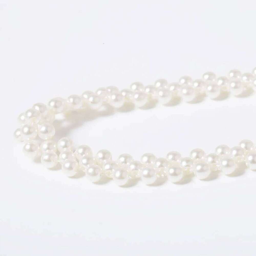 Boho Sweet Imitation Pearl Round Handwoven Collar Necklace for Women's 2023 Simple Romantic Wedding Bride Fashion Jewelry Gift H260312