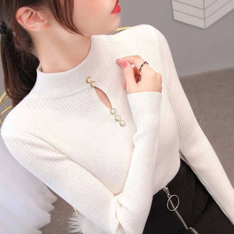 2023 New Women Turtleneck Sweater Autumn Winter Thick Warm Pullover Top Oversized Casual Loose Knitted Jumper Female Pull Z260313