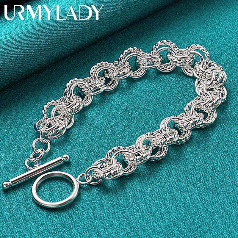 High quality 925 Sterling Silver Jewelry pretty nice fashion popular Bracelets wedding party circle factory price Z260313