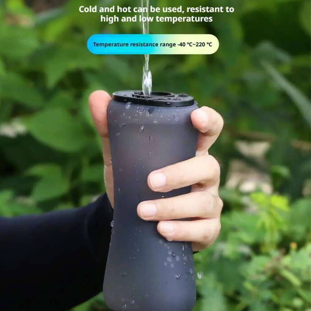 Outdoor Collapsible Silicone Running Camping Hiking Travel Convenient TPU Soft Water Bottle 12oz/350ml Z260313