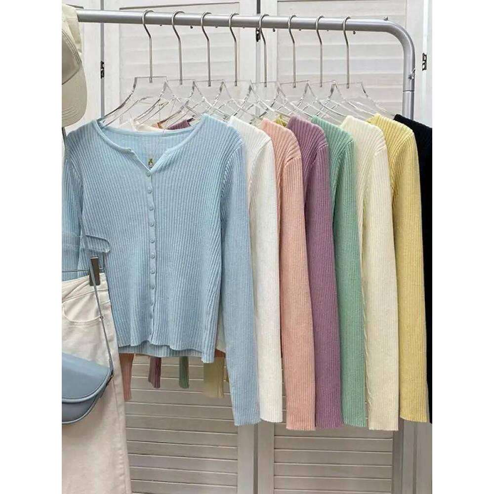 zjaiss 2026 New V-Neck Temperament Small Fragrant Wind Women Loose All Sweater Coat Special Offer Cardigan Z260314