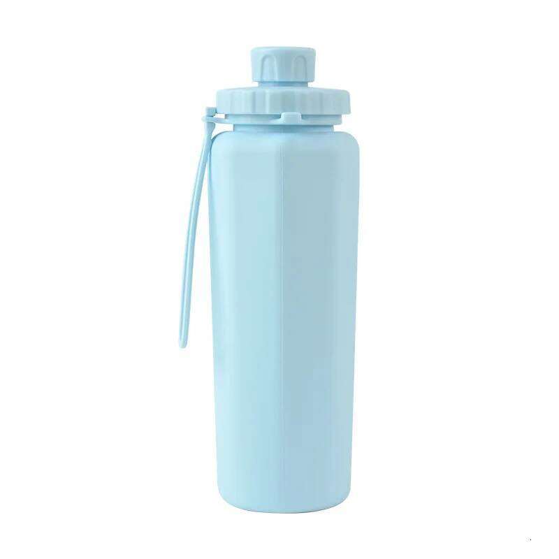 600ML Collapsible Bottle Silicone Foldable Water Cup Outdoor Sports Leakproof Reusable Kettle for Travel Camping Yoga Z260313