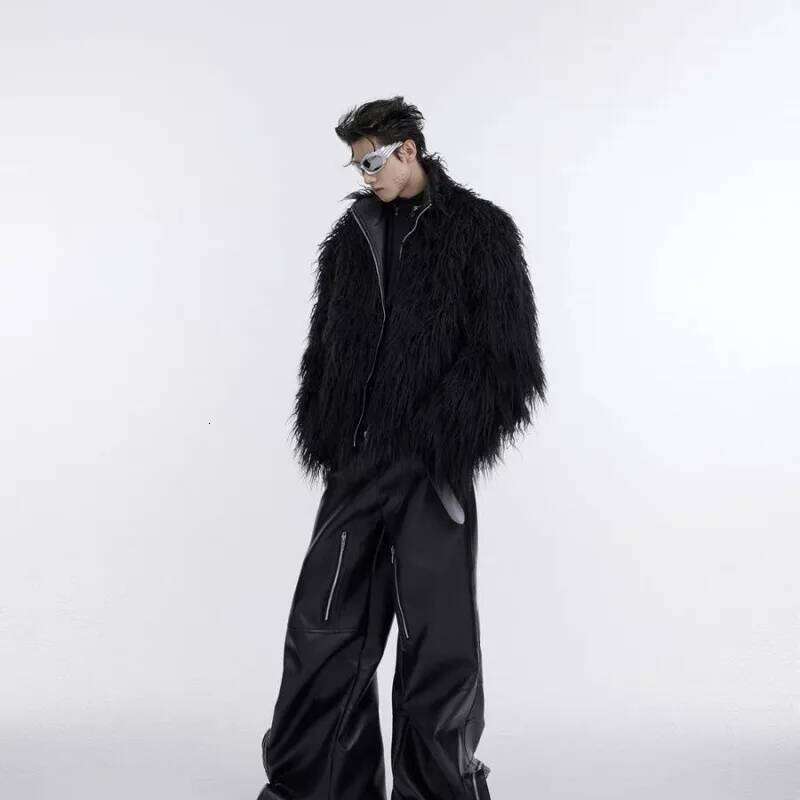 Men's Winter Warm Faux Jacket Fashion Lexury Fur Overcoat For Male Elegant Thick Thermal Outerwear Z260313