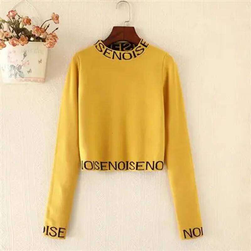 Short sweater women new waist slim small coat knitted inner half high collar bottom shirt autumn and winter 2025 Z260313