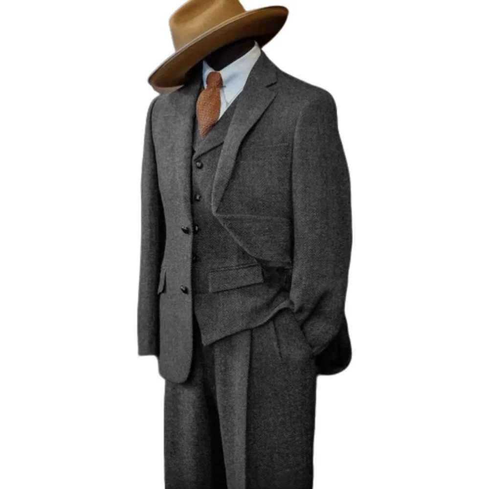 Mens Formal Ternos Classic Business Suit Unique Single Breasted Blazer Set for Elegant Professional Wear M260313