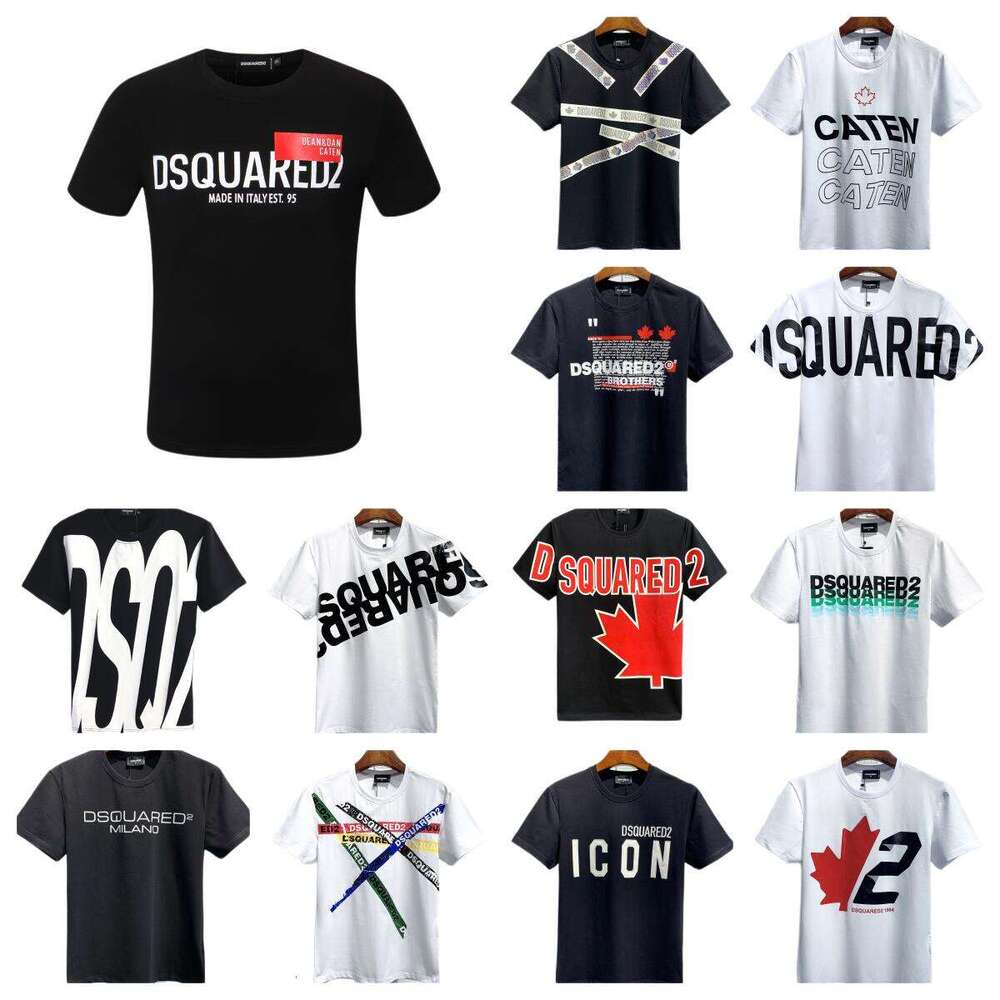 Mens dsquared graphic tees summer women t shirts men t shirt luxe t-shirts cottons man s casual shirt luxurys tshirts clothing street shorts sleeve letter loose tee 7E