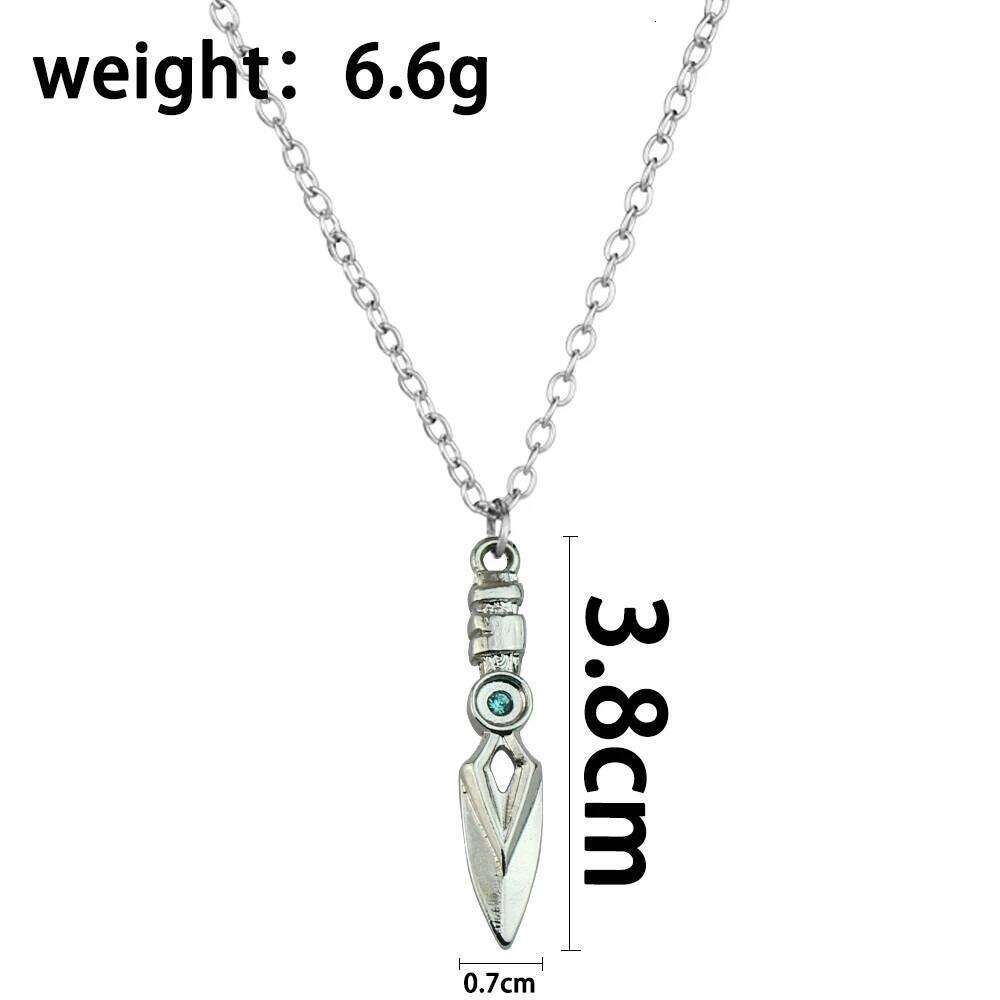 Valorant Jett Women Men Fashion Gamer Jewelry Accessories Knife Pendant Necklace Gift for Her H260312
