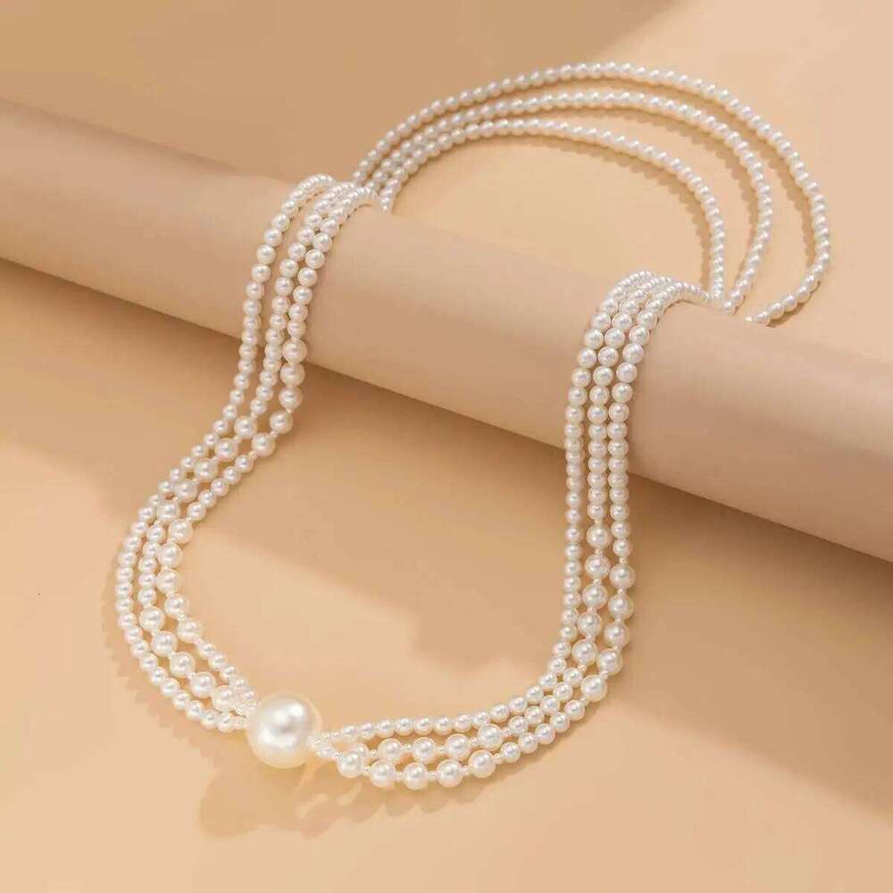 PuRui Baroque Multilayer Imitation Pearl Long Choker Necklace Creative Elegant Sweater Chain Neck Accessories Jewelry H260312