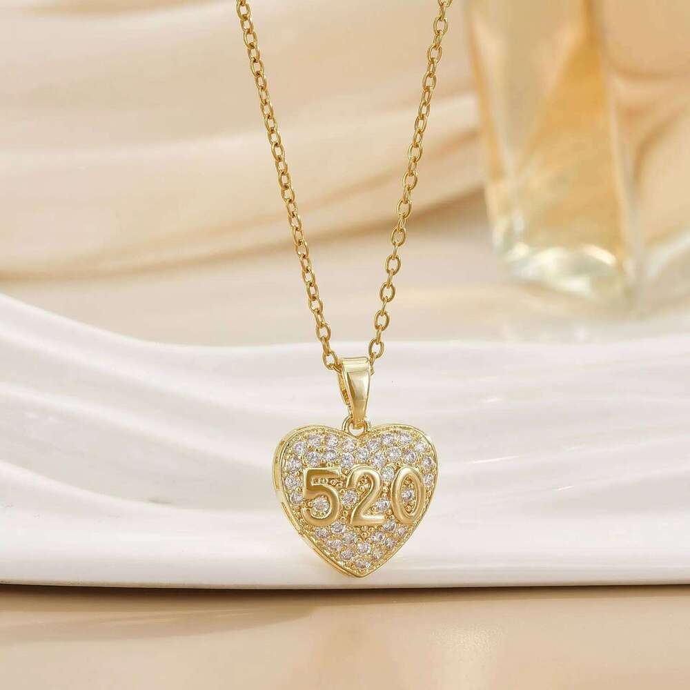 Korean Style Simple Titanium Steel Necklace for Women, 18K Rose Gold Cr Versatile Pendant, Trendy Internet Celebrity Clavicle Chain H260312