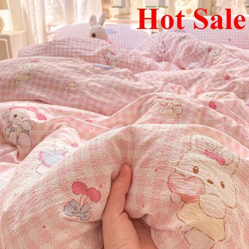 2025 new wrinkled double-layer yarn four-piece set mattress model, cream wind class A cloud feeling super soft kapok kit H260311 H260312 - view 7