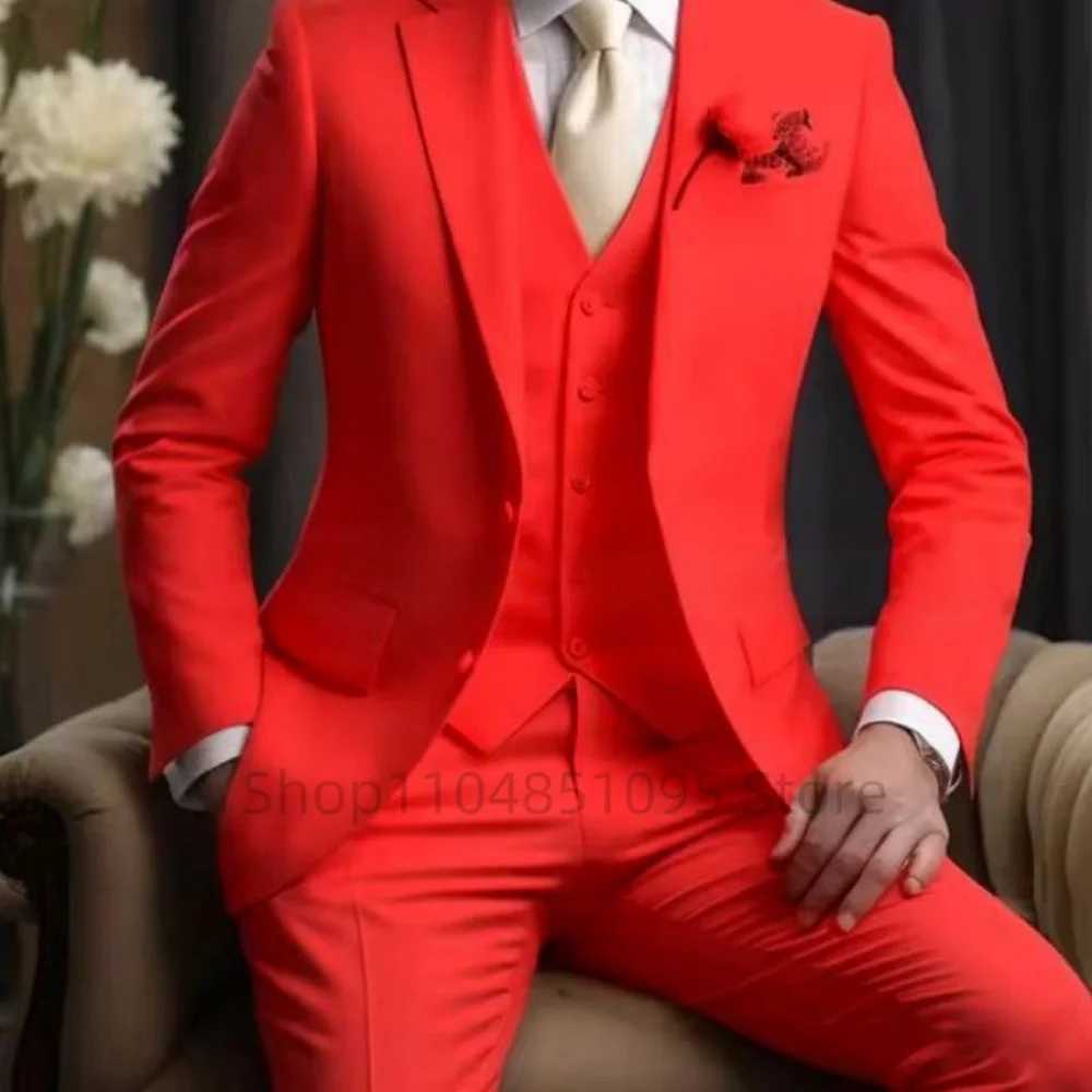 Light Pink Wedding Mens Suit 3-Piece Slim Fit Formal Business Notch Lapel Blazer Tuxedo Groomsmen Set with Jacket Vest Pant M260313
